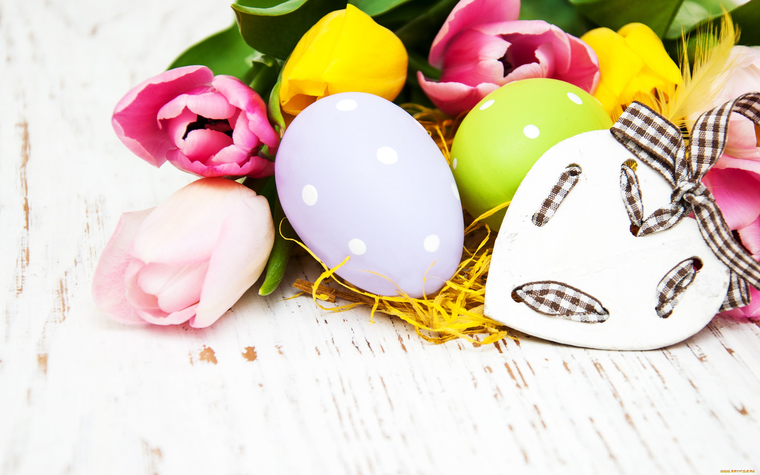 , , , , colorful, , happy, heart, wood, pink, flowers, tulips, easter, purple, eggs, decoration